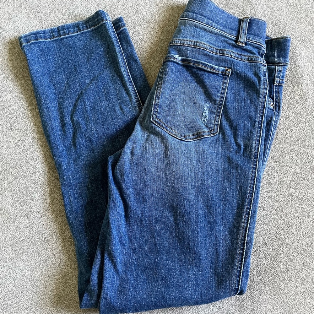 Spanx Womens Skinny Jeans Medium Blue Wash Stretch Slimming Size Small